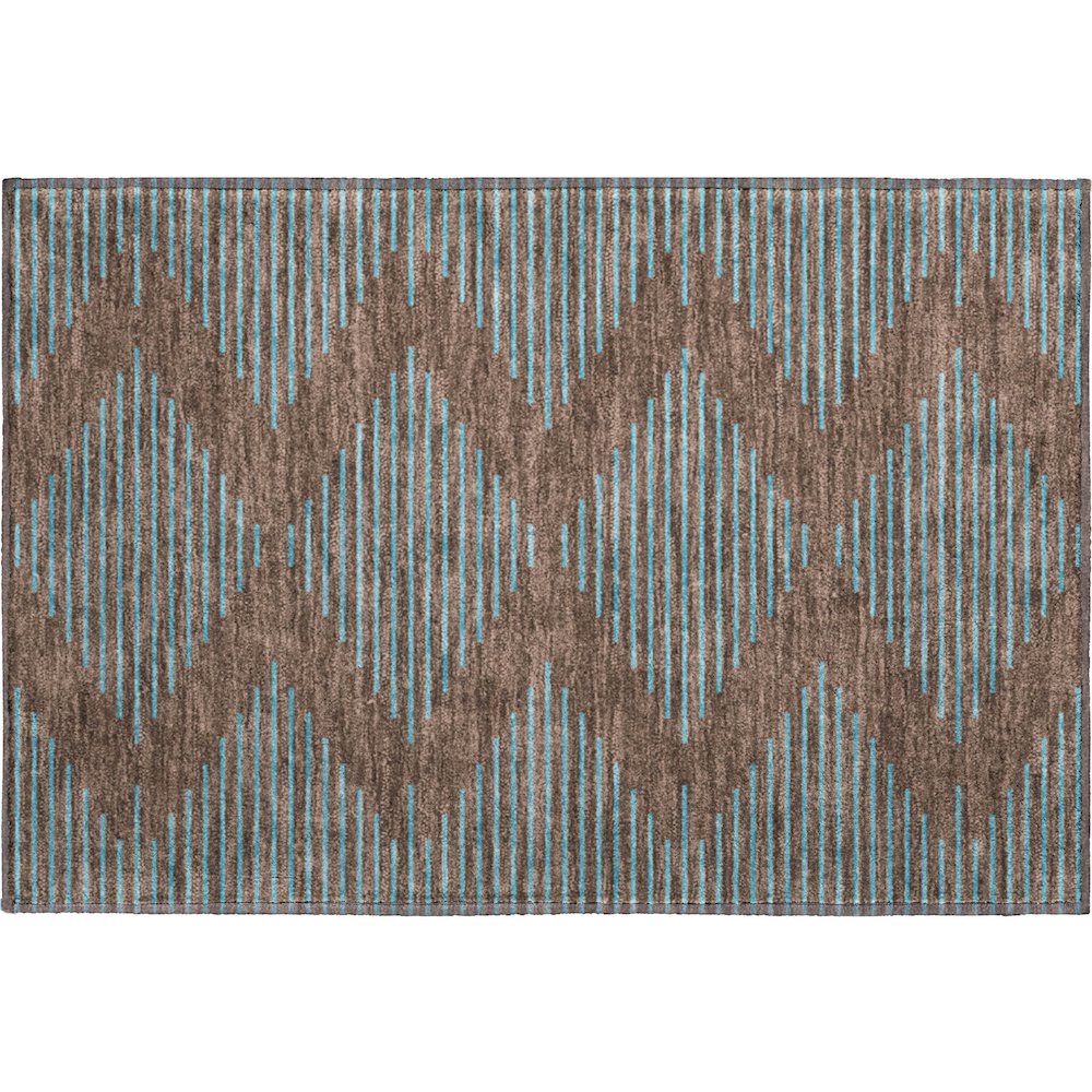 Premium Machine Washable Mayfield AMF1017 Brown 1'8" x 2'6" Rug. Picture 1