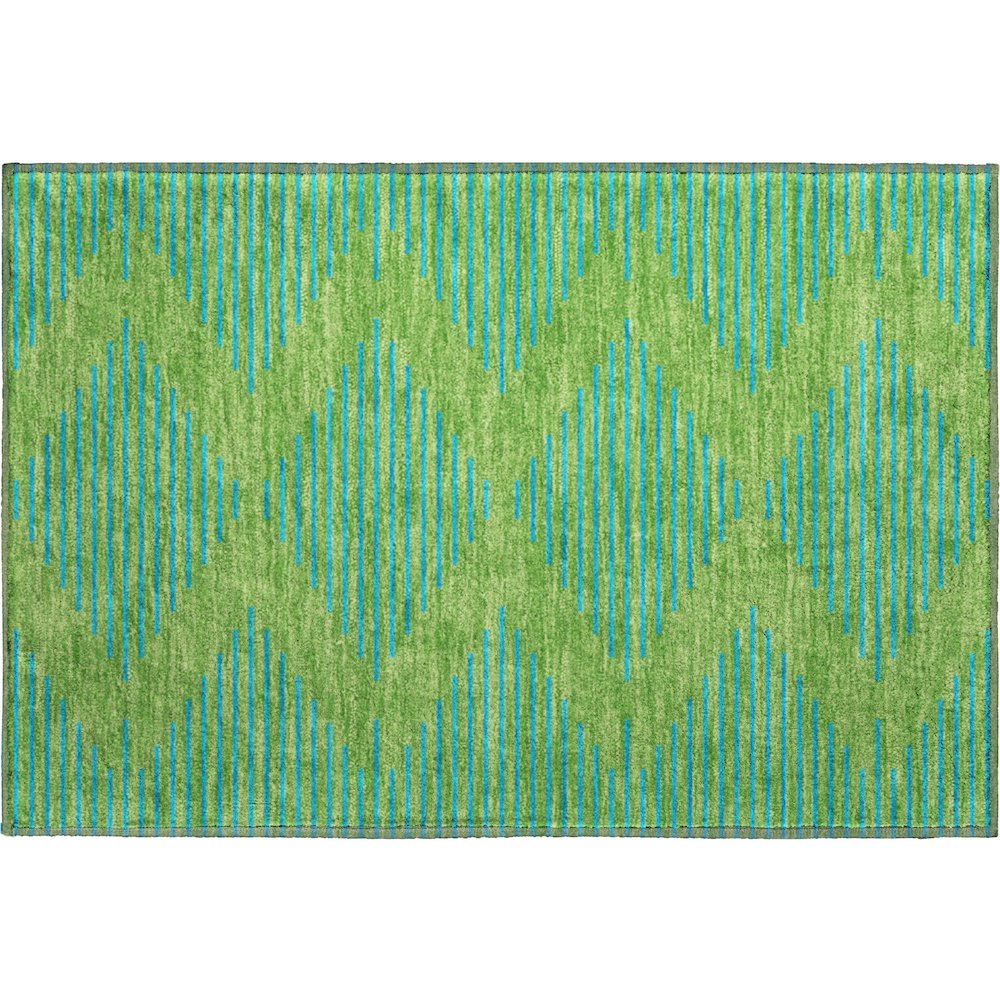 Premium Machine Washable Mayfield AMF1017 Green 1'8" x 2'6" Rug. Picture 1