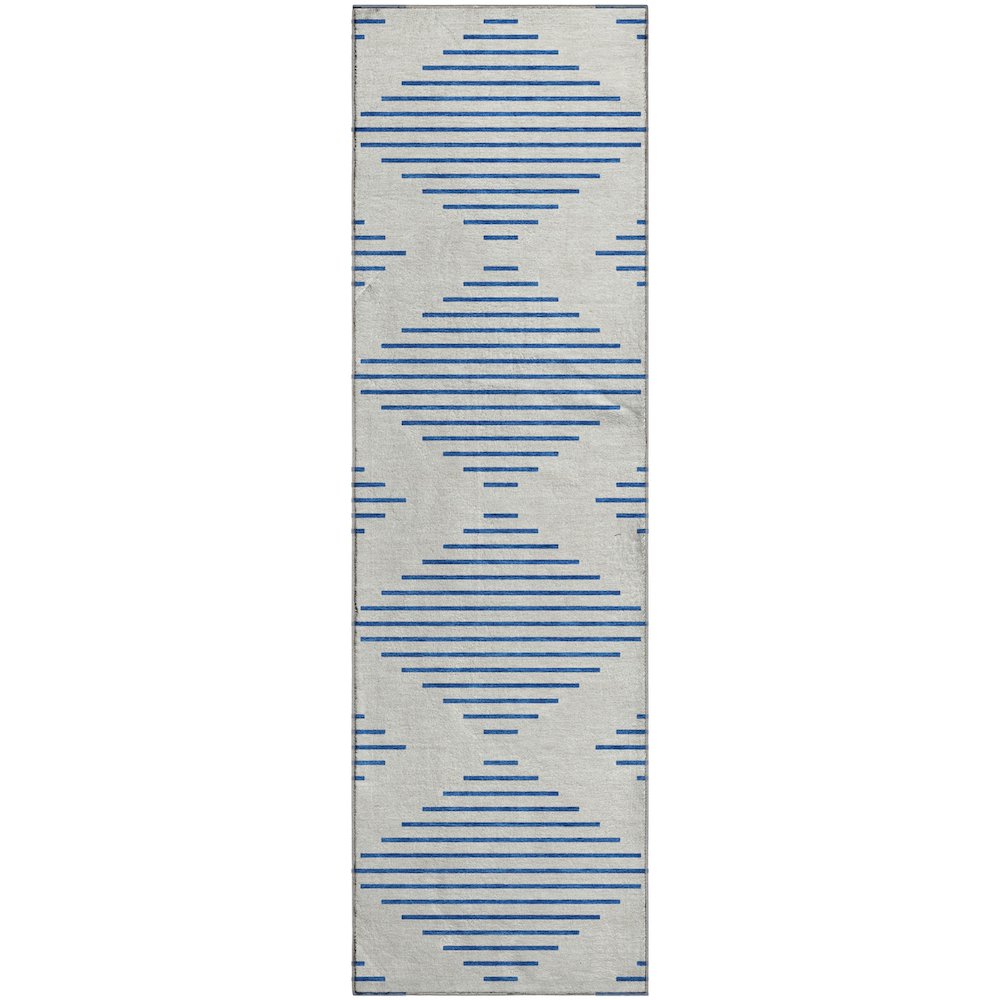Premium Machine Washable Mayfield AMF1017 Ivory 2'3" x 7'6" Runner Rug. Picture 1