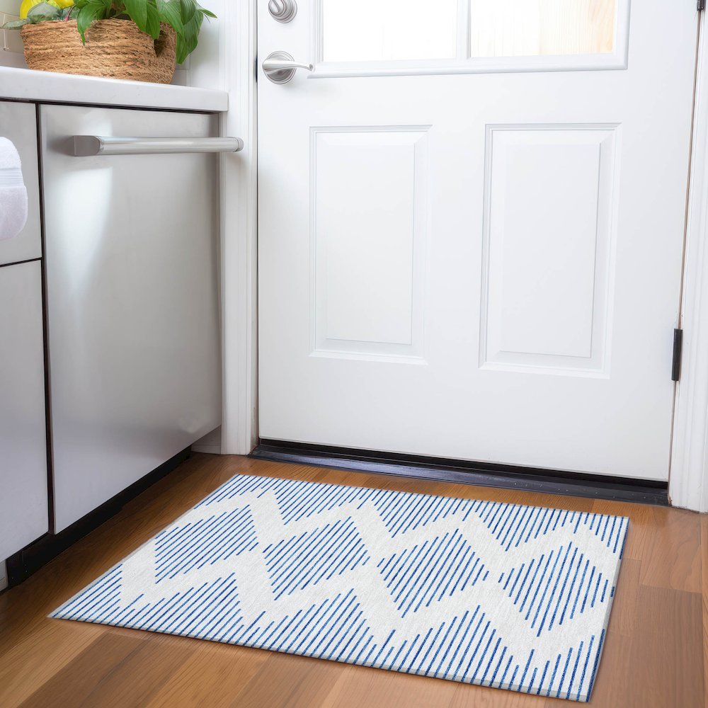 Premium Machine Washable Mayfield AMF1017 Ivory 1'8" x 2'6" Rug. Picture 5