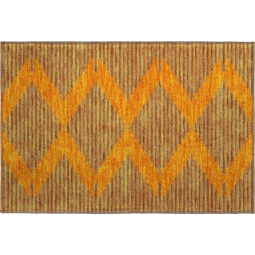 Premium Machine Washable Mayfield AMF1017 Orange 1'8" x 2'6" Rug. Picture 1