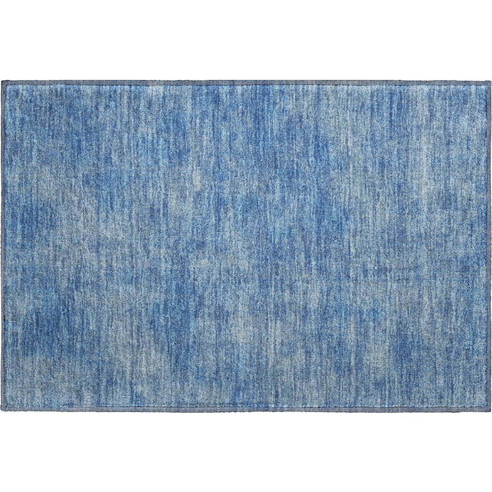Premium Machine Washable Mayfield AMF1018 Blue 1'8" x 2'6" Rug. Picture 1