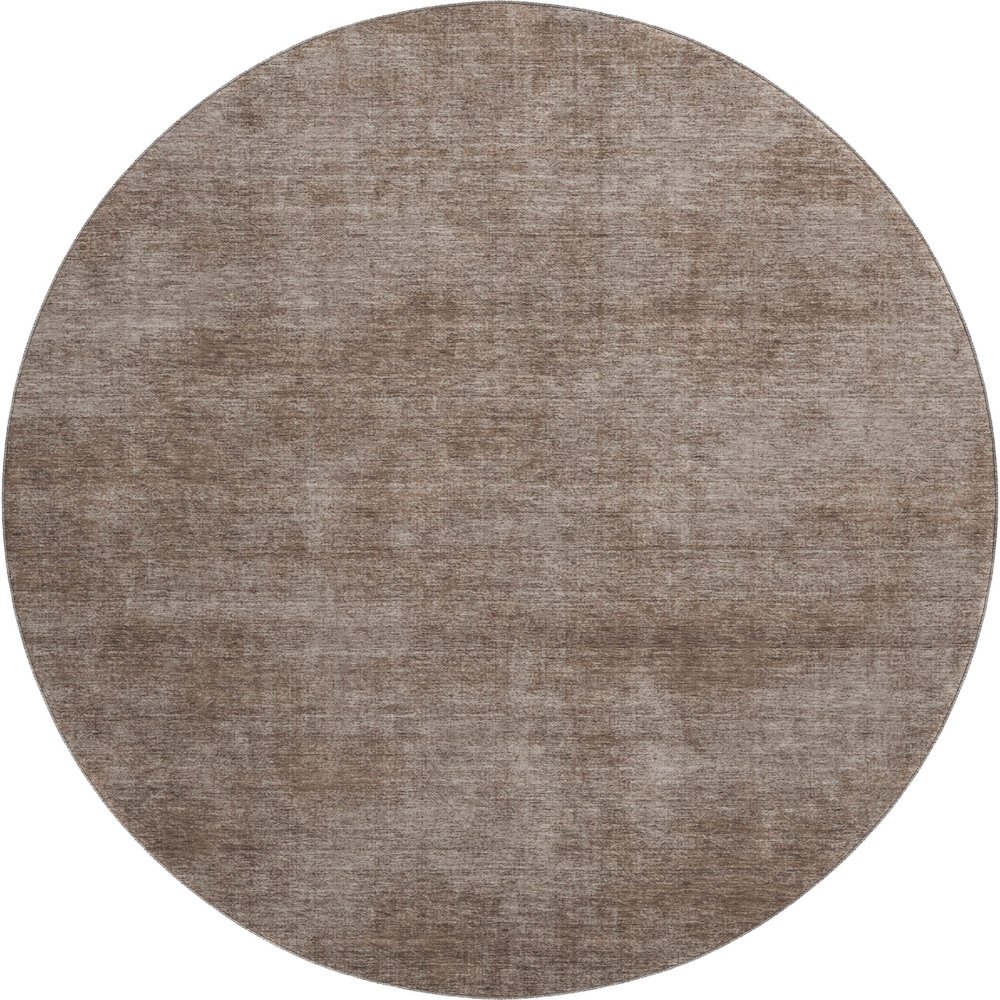Premium Machine Washable Mayfield AMF1018 Brown 8' x 8' Round Rug. Picture 1