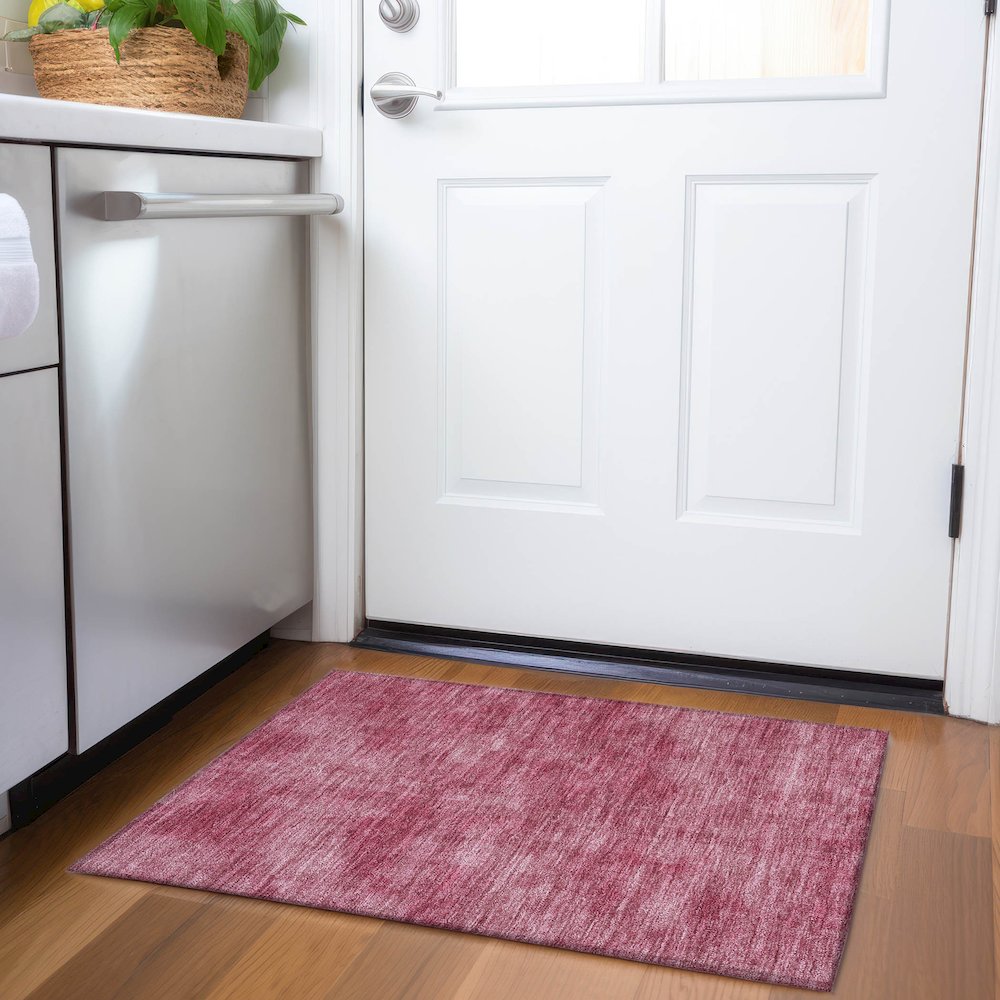 Premium Machine Washable Mayfield AMF1018 Garnet 1'8" x 2'6" Rug. Picture 5
