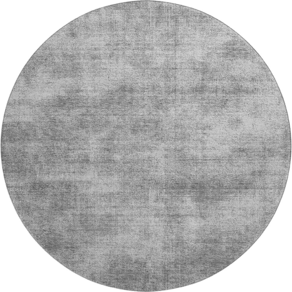 Premium Machine Washable Mayfield AMF1018 Gray 8' x 8' Round Rug. Picture 1