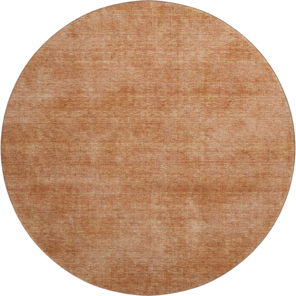 Premium Machine Washable Mayfield AMF1018 Paprika 8' x 8' Round Rug. Picture 1