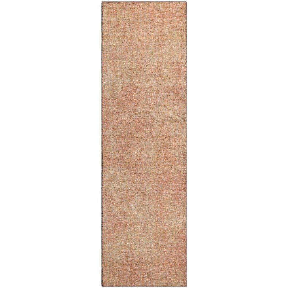 Premium Machine Washable Mayfield AMF1018 Peach 2'3" x 7'6" Runner Rug. Picture 1