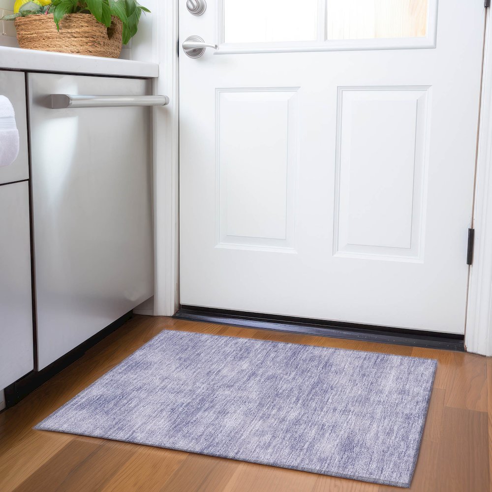 Premium Machine Washable Mayfield AMF1018 Purple 1'8" x 2'6" Rug. Picture 5