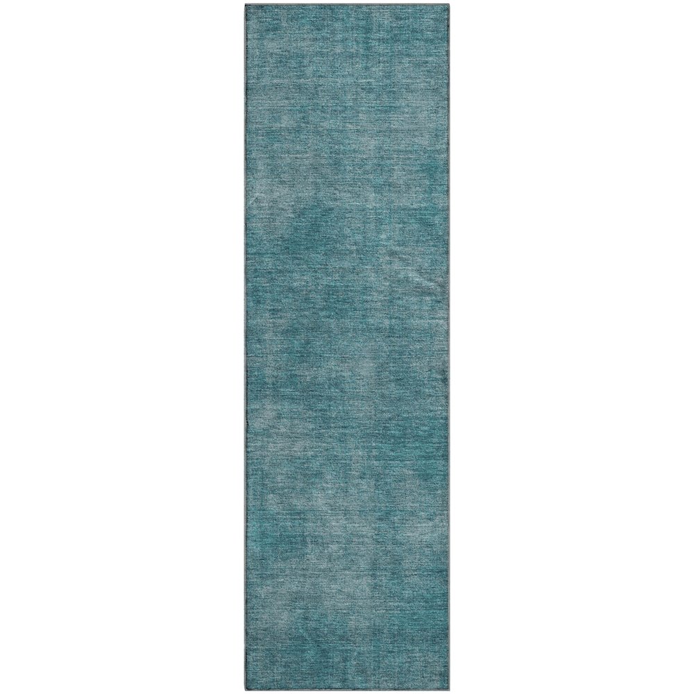 Premium Machine Washable Mayfield AMF1018 Teal 2'3" x 7'6" Runner Rug. Picture 1