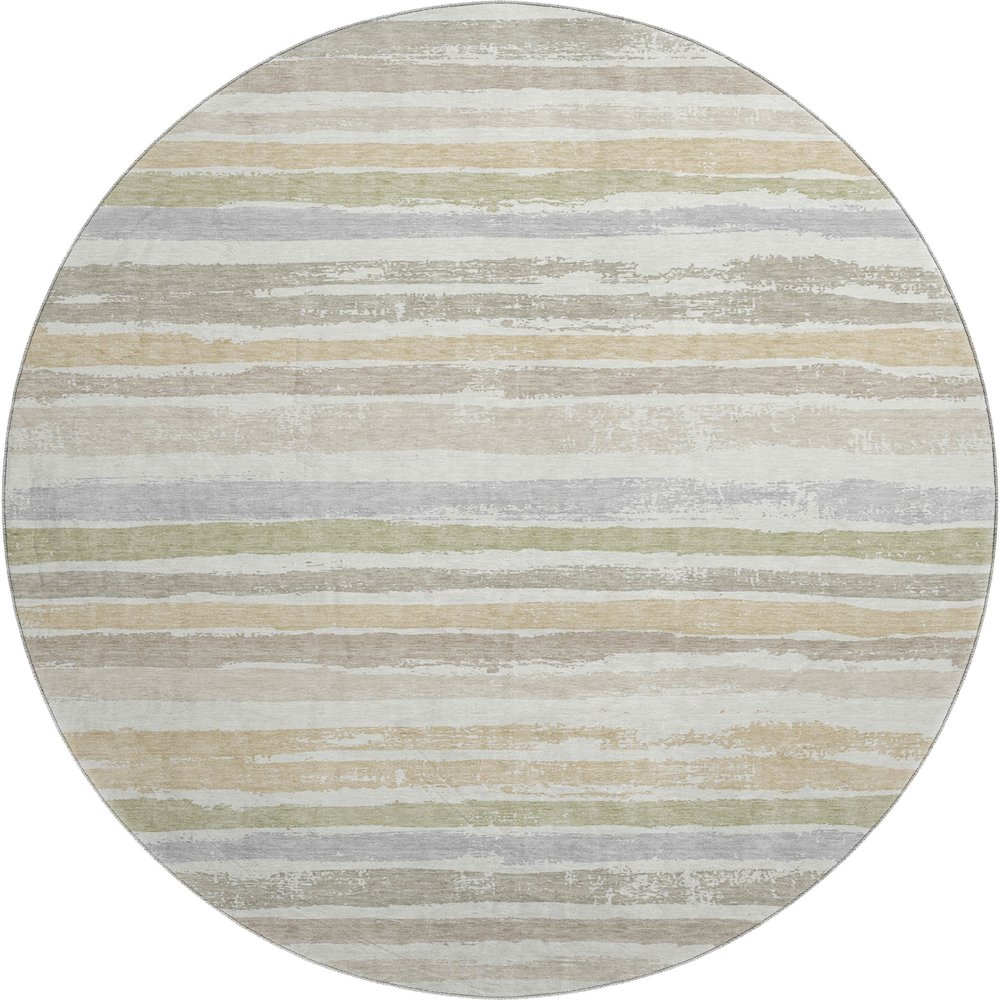 Premium Machine Washable Mayfield AMF1019 Ivory 8' x 8' Round Rug. Picture 1