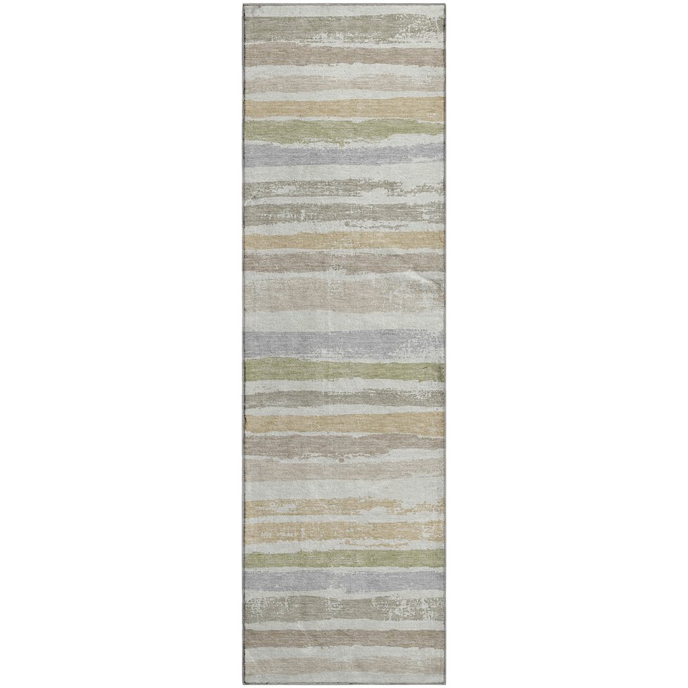 Premium Machine Washable Mayfield AMF1019 Ivory 2'3" x 7'6" Runner Rug. Picture 1