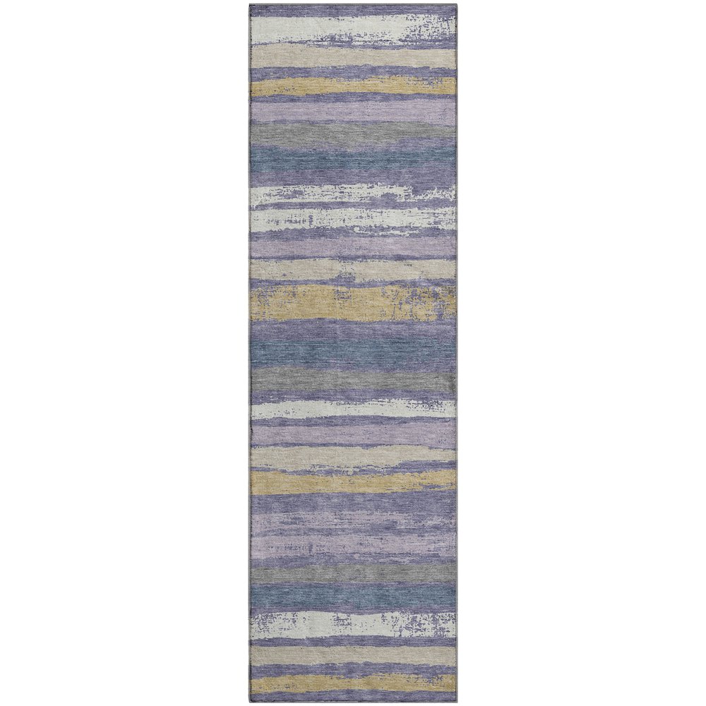Premium Machine Washable Mayfield AMF1019 Purple 2'3" x 7'6" Runner Rug. Picture 1