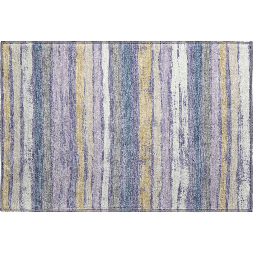 Premium Machine Washable Mayfield AMF1019 Purple 1'8" x 2'6" Rug. Picture 1