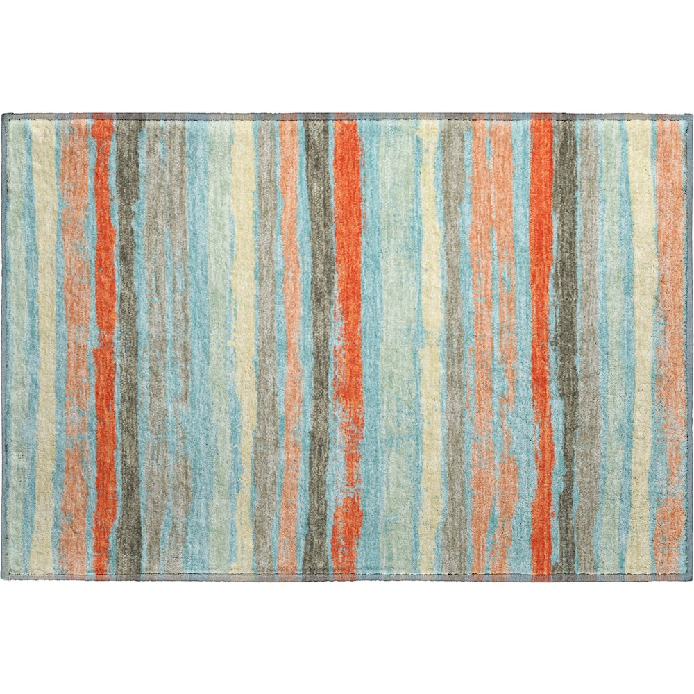 Premium Machine Washable Mayfield AMF1019 Sky 1'8" x 2'6" Rug. Picture 1