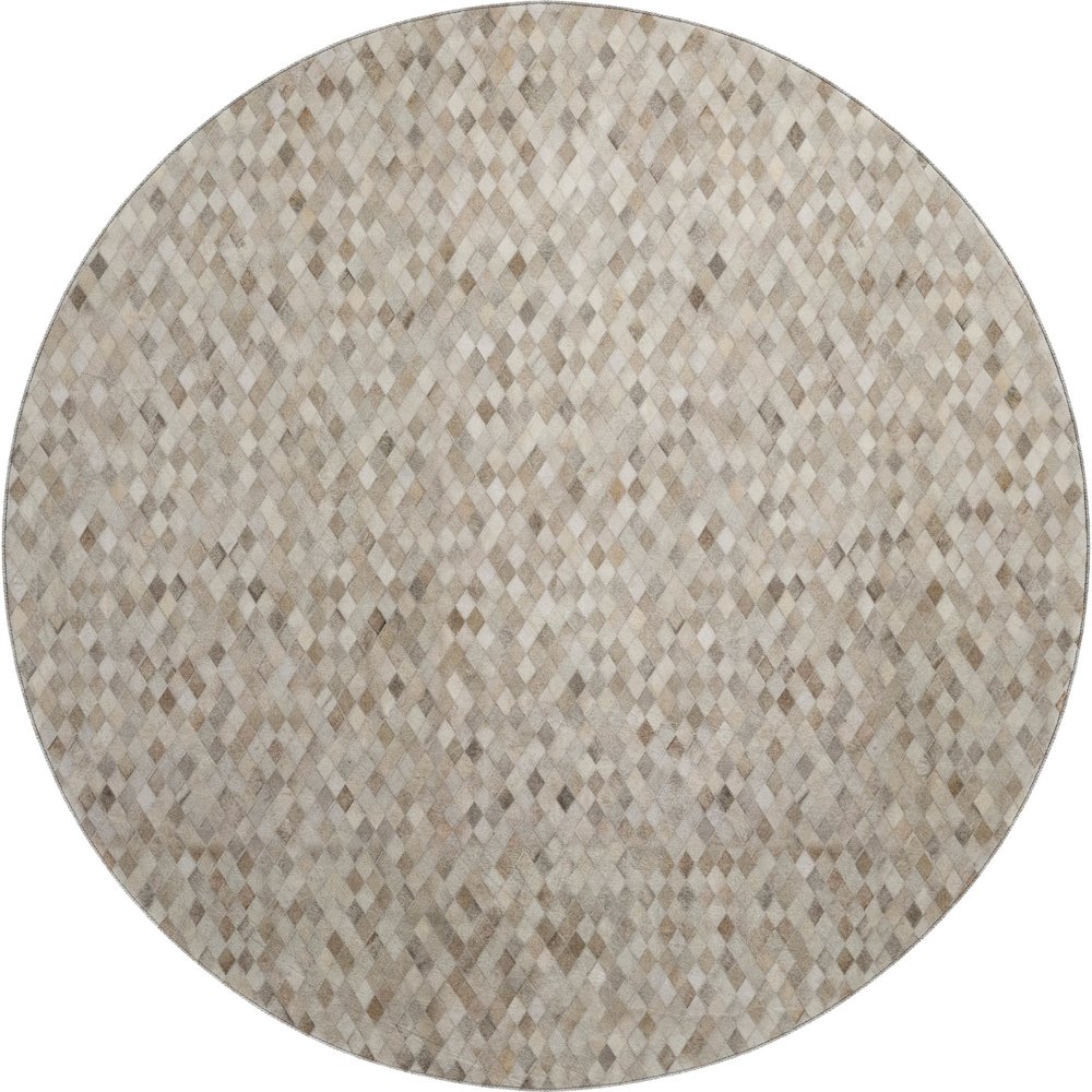 Premium Machine Washable Mayfield  Gray 8' x 8' Round Rug. Picture 1