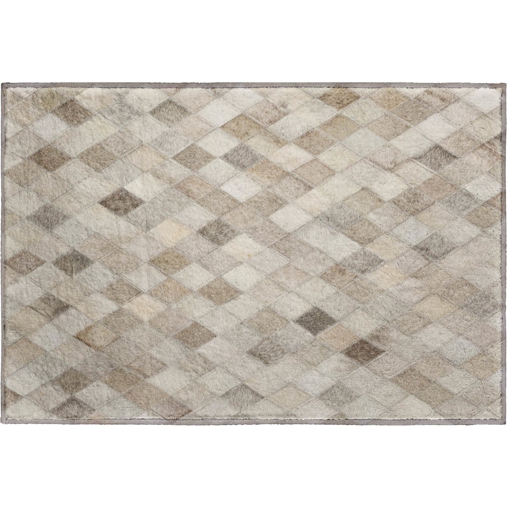 Premium Machine Washable Mayfield  Gray 1'8" x 2'6" Rug. Picture 1