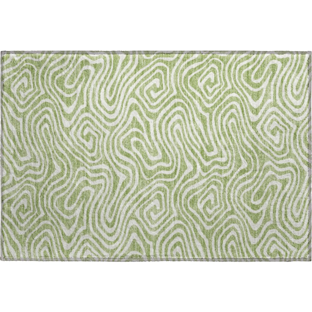 Premium Machine Washable Mayfield AMF1020 Aloe 1'8" x 2'6" Rug. Picture 1