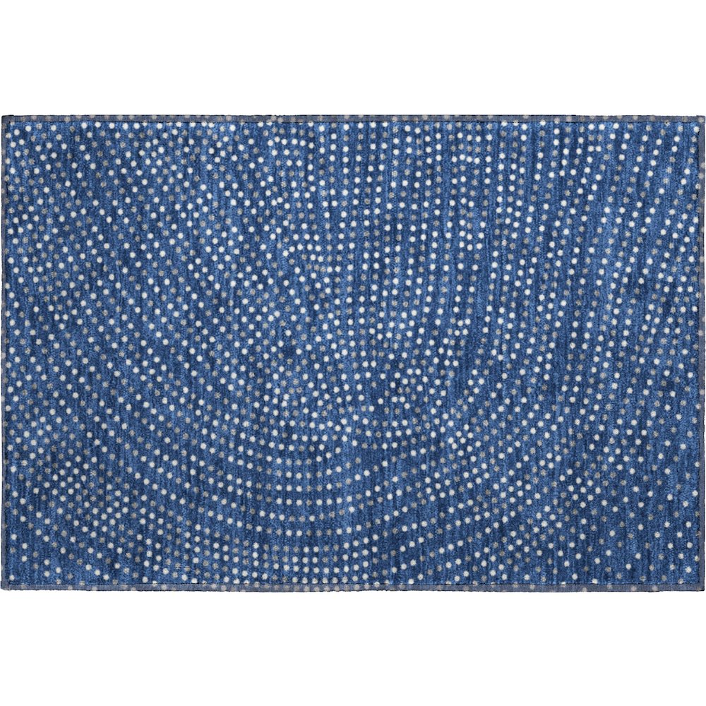Premium Machine Washable Mayfield AMF1021 Navy 1'8" x 2'6" Rug. Picture 1