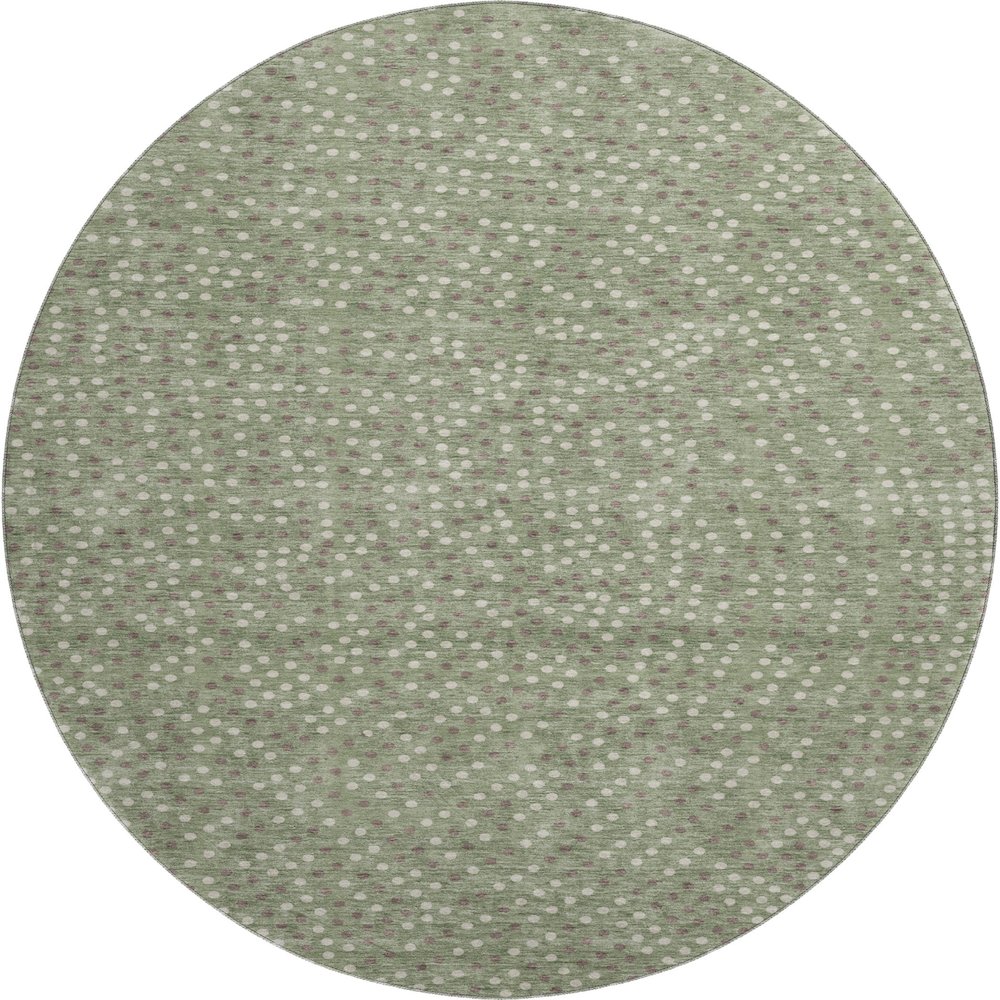 Premium Machine Washable Mayfield AMF1021 Sage 8' x 8' Round Rug. Picture 1