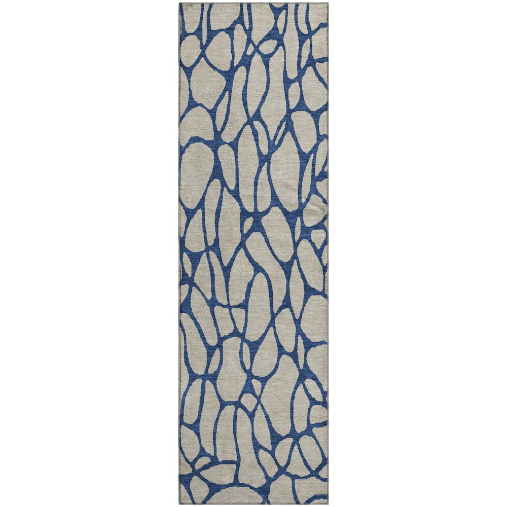 Premium Machine Washable Mayfield AMF1023 Beige 2'3" x 7'6" Runner Rug. Picture 1