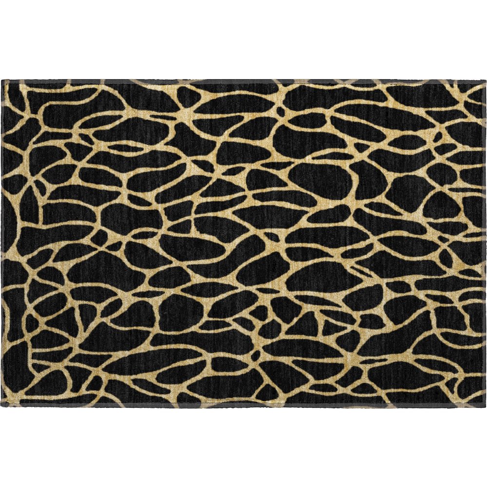 Premium Machine Washable Mayfield AMF1023 Black 1'8" x 2'6" Rug. Picture 1