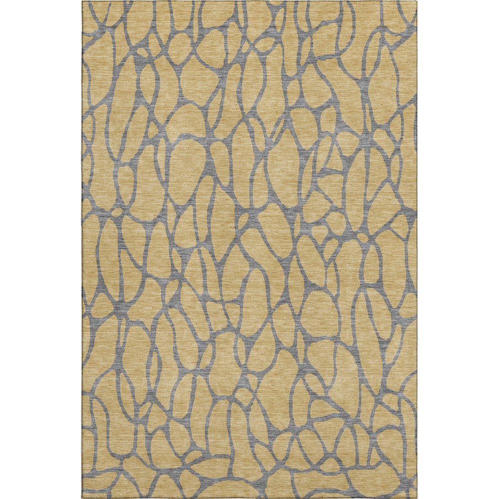 Premium Machine Washable Mayfield AMF1023 Gold 2'6" x 3'10" Rug. Picture 1