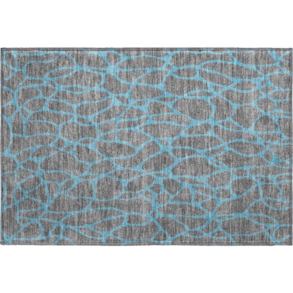 Premium Machine Washable Mayfield AMF1023 Gray 1'8" x 2'6" Rug. Picture 1