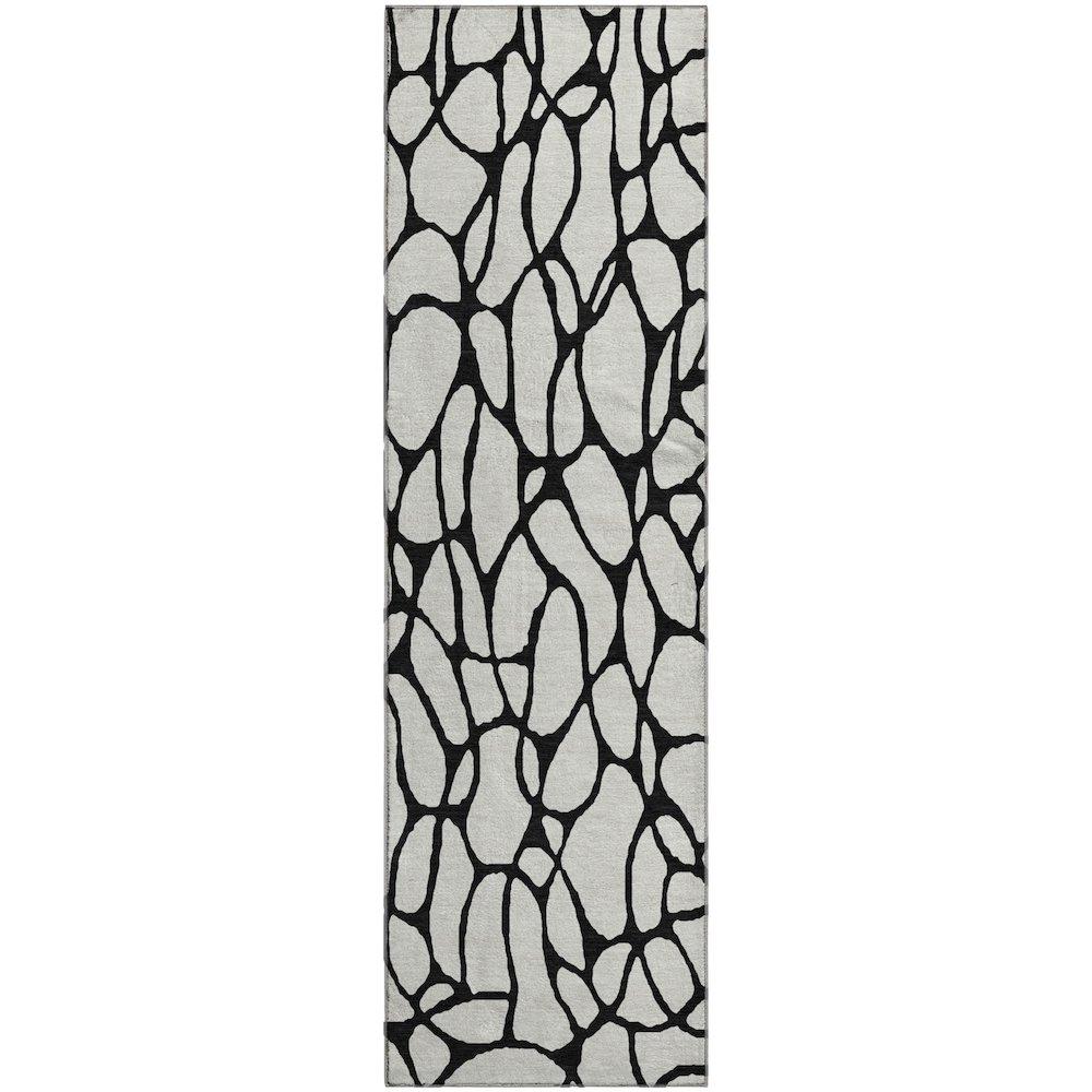 Premium Machine Washable Mayfield AMF1023 Ivory 2'3" x 7'6" Runner Rug. Picture 1