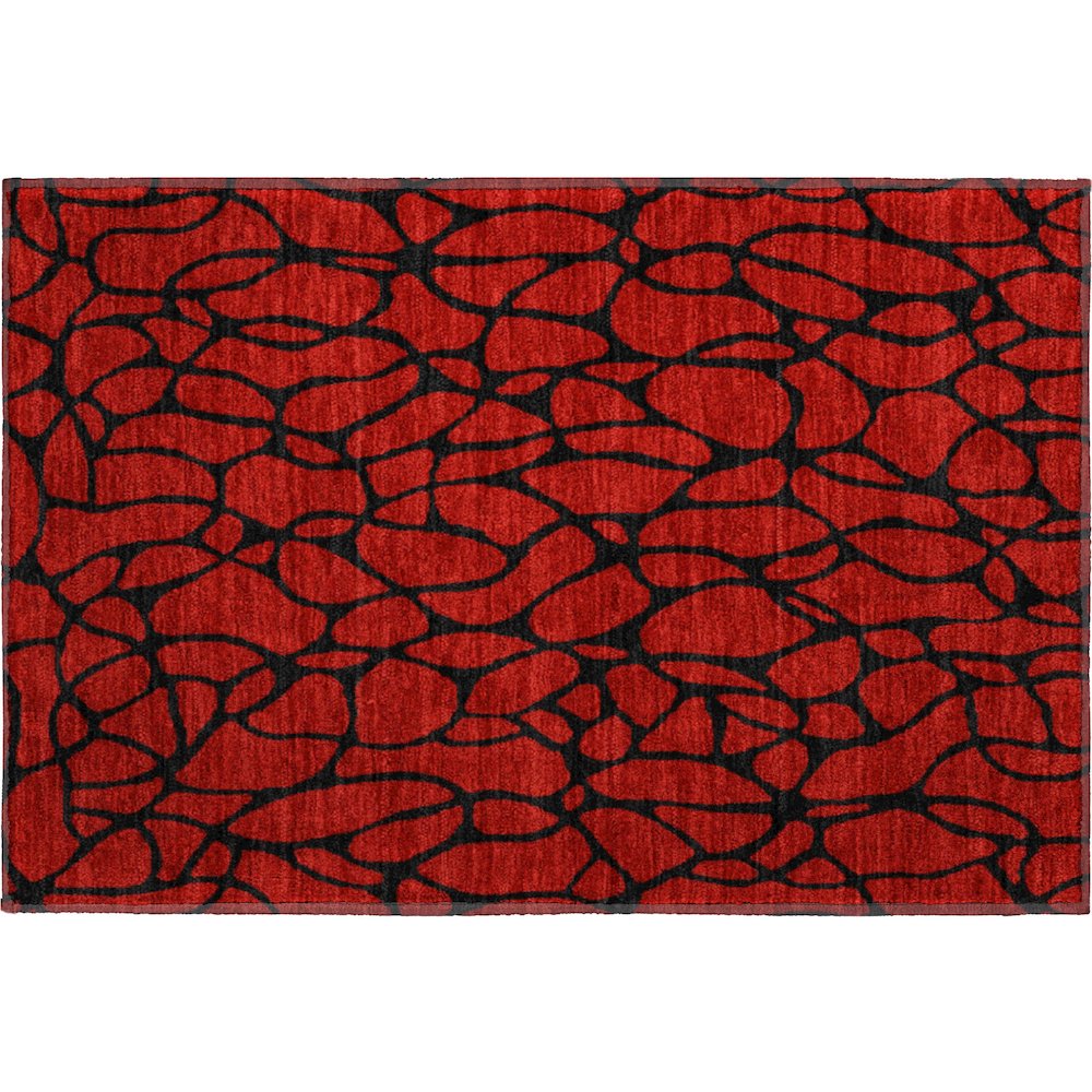 Premium Machine Washable Mayfield AMF1023 Red 1'8" x 2'6" Rug. Picture 1