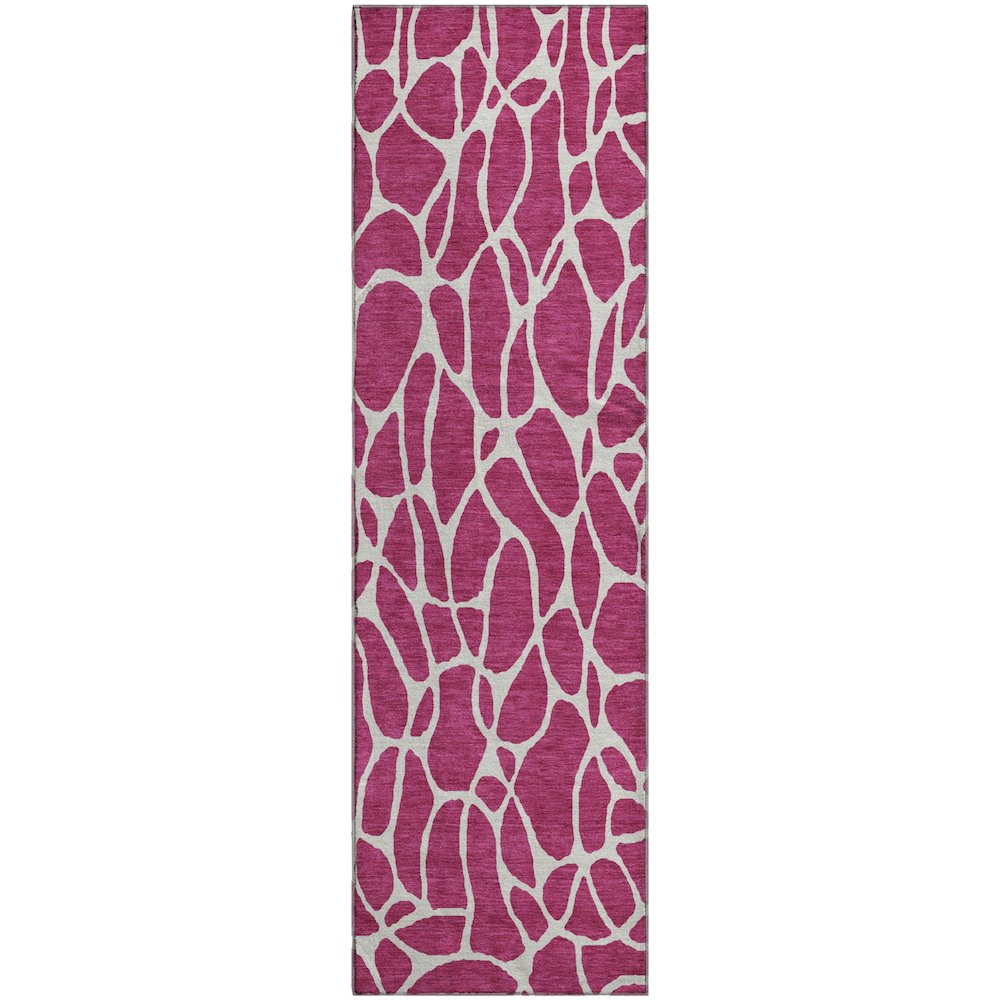 Premium Machine Washable Mayfield AMF1024 Blush 2'3" x 7'6" Runner Rug. Picture 1