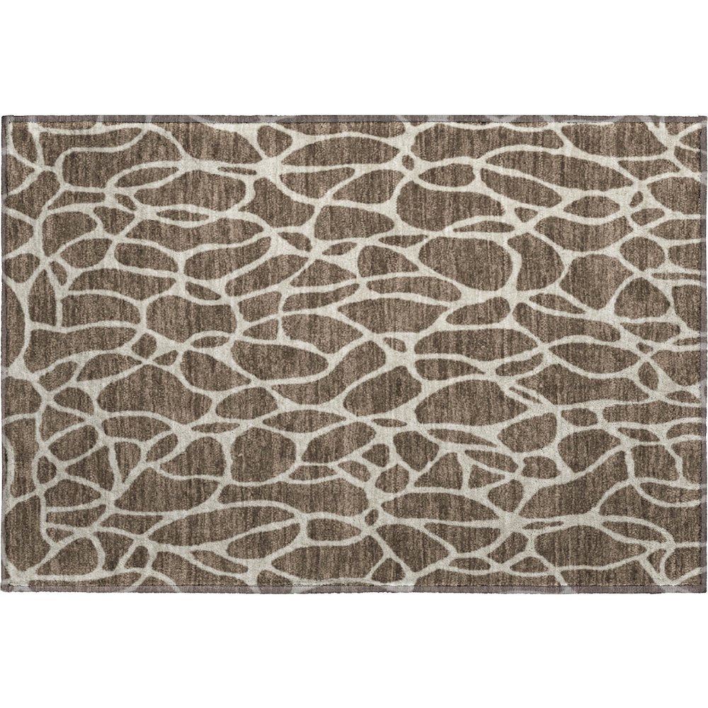 Premium Machine Washable Mayfield AMF1024 Fudge 1'8" x 2'6" Rug. Picture 1