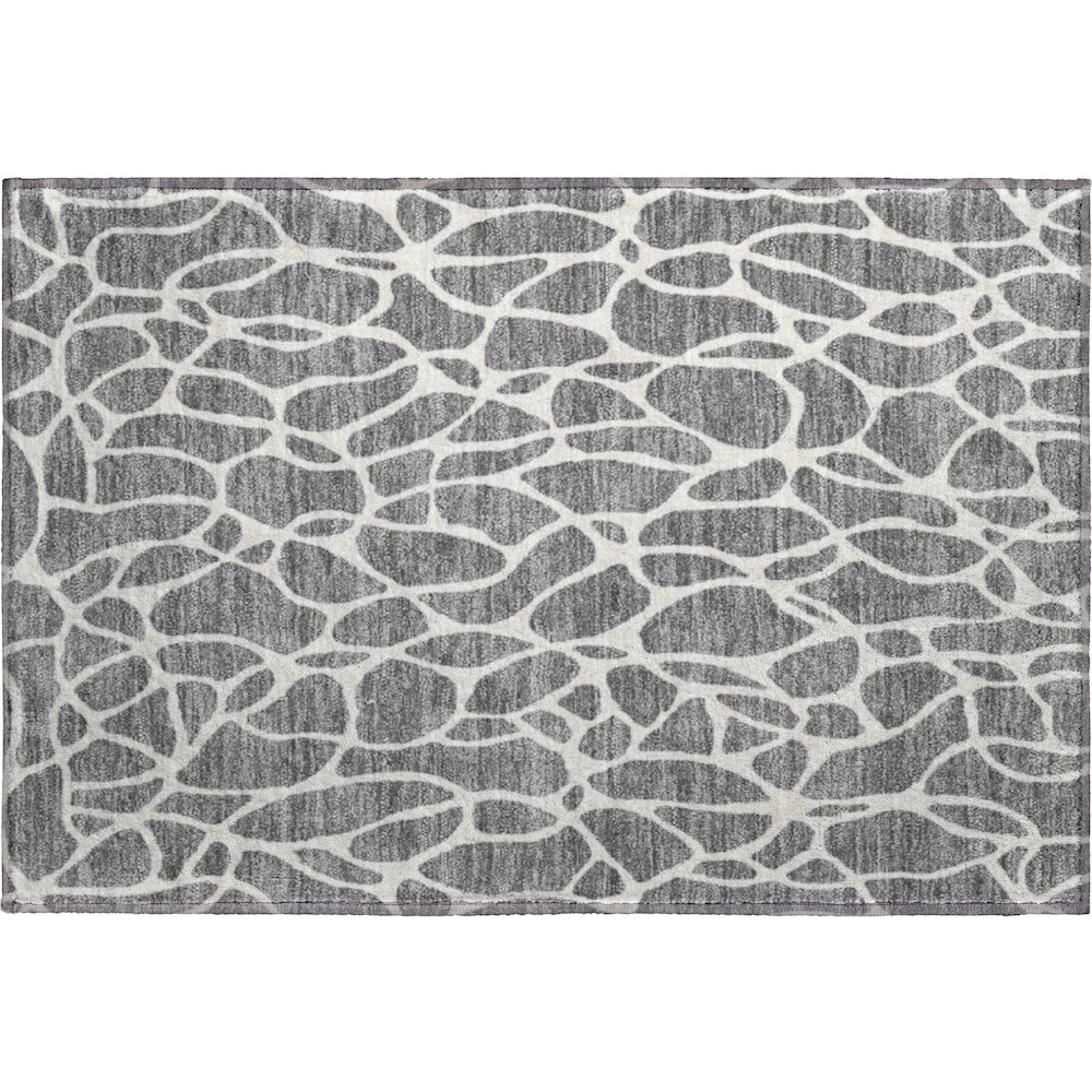 Premium Machine Washable Mayfield AMF1024 Gray 1'8" x 2'6" Rug. Picture 1
