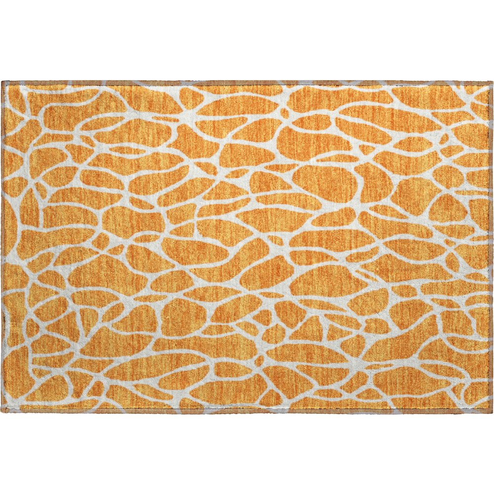 Premium Machine Washable Mayfield AMF1024 Orange 1'8" x 2'6" Rug. Picture 1