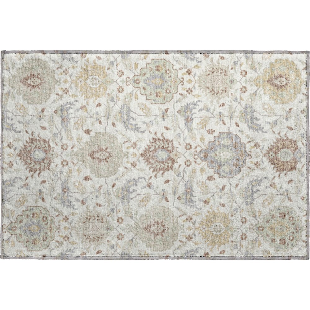 Premium Machine Washable Mayfield AMF1026 Ivory 1'8" x 2'6" Rug. Picture 1