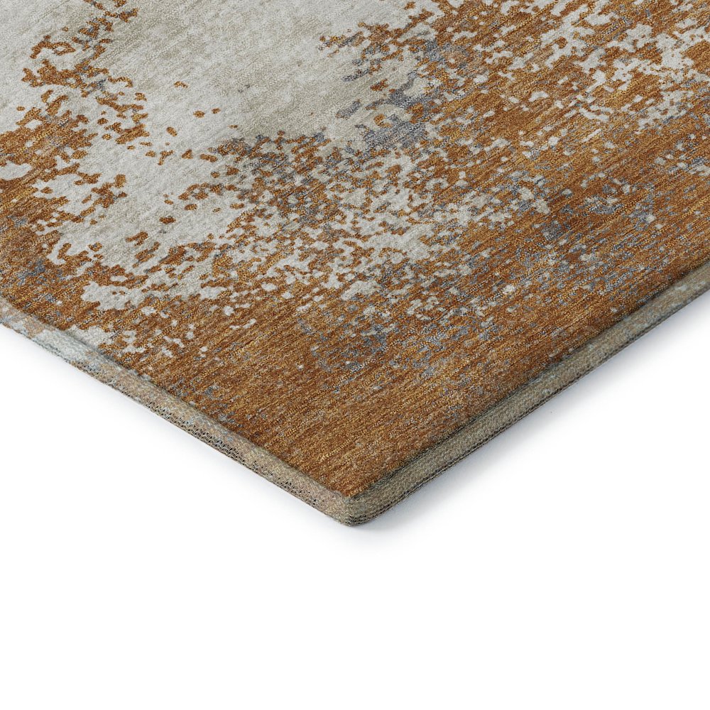 Premium Machine Washable Mayfield AMF1027 Copper 1'8" x 2'6" Rug. Picture 3