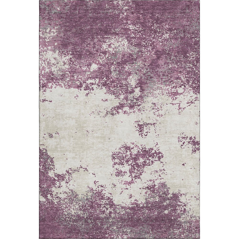 Premium Machine Washable Mayfield AMF1027 Eggplant 2'6" x 3'10" Rug. Picture 1