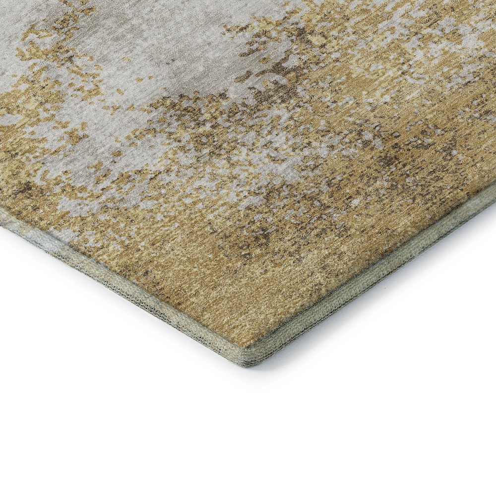 Premium Machine Washable Mayfield AMF1027 Gold 1'8" x 2'6" Rug. Picture 3