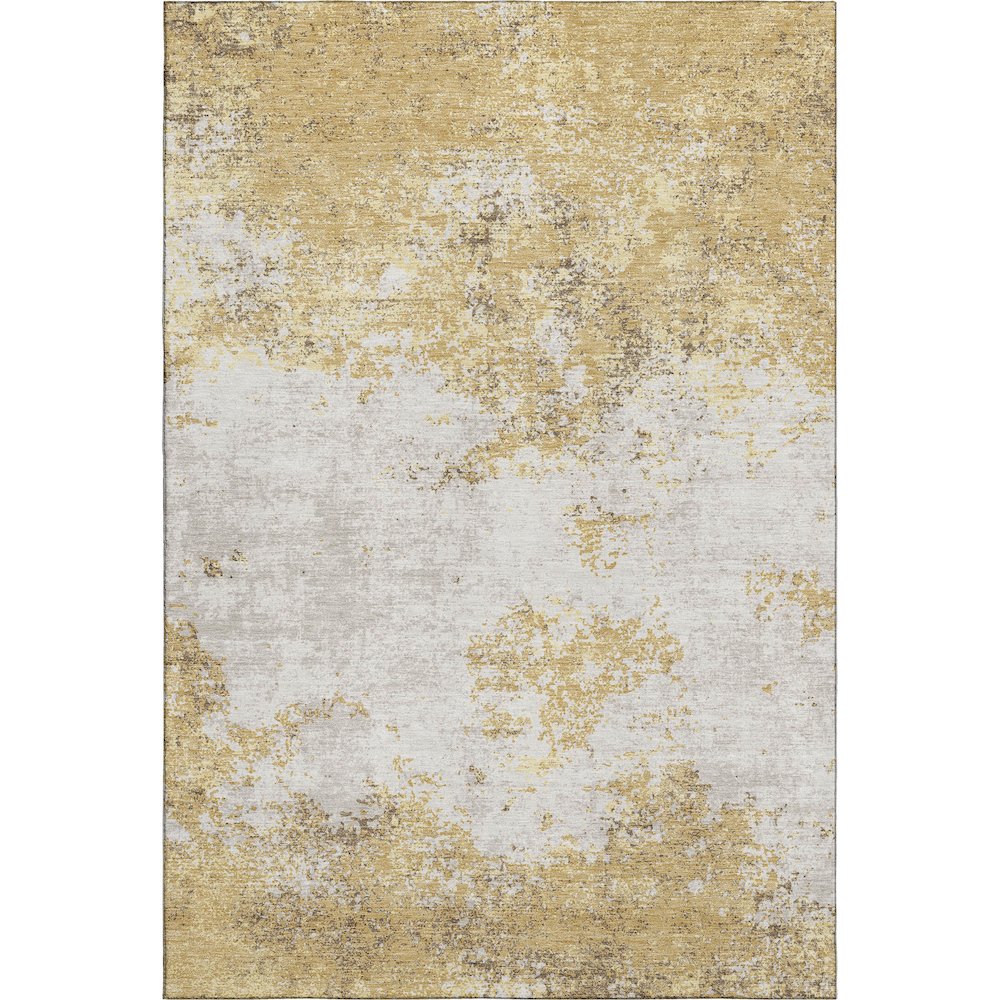 Premium Machine Washable Mayfield AMF1027 Gold 2'6" x 3'10" Rug. Picture 1