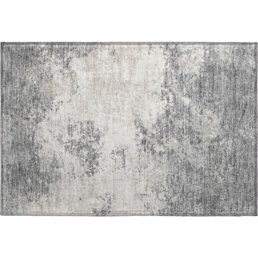 Premium Machine Washable Mayfield AMF1027 Gray 1'8" x 2'6" Rug. Picture 1