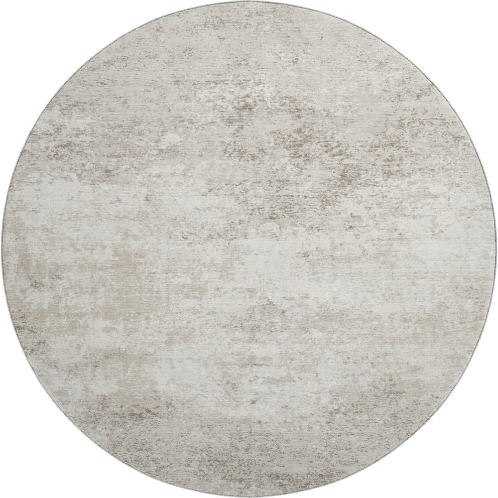Premium Machine Washable Mayfield AMF1027 Ivory 8' x 8' Round Rug. Picture 1