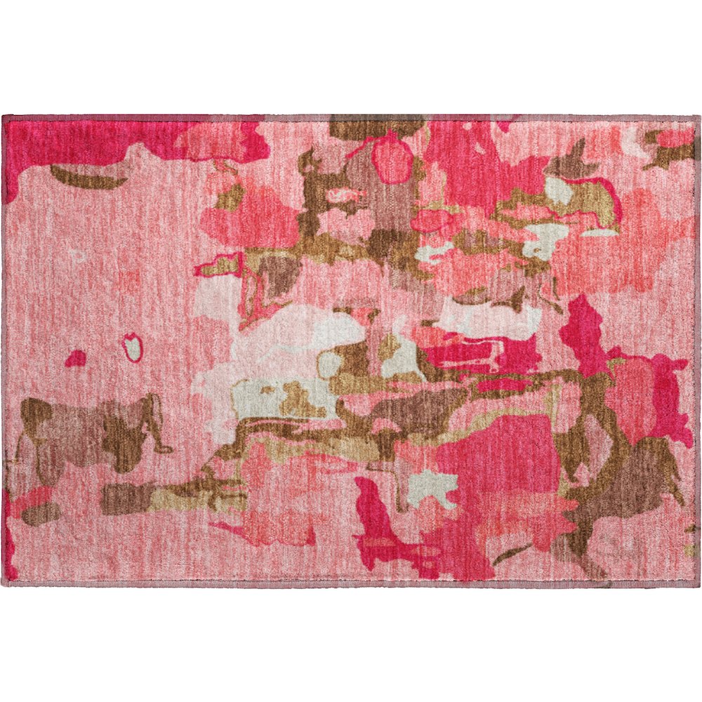 Premium Machine Washable Mayfield AMF1028 Coral 1'8" x 2'6" Rug. Picture 1