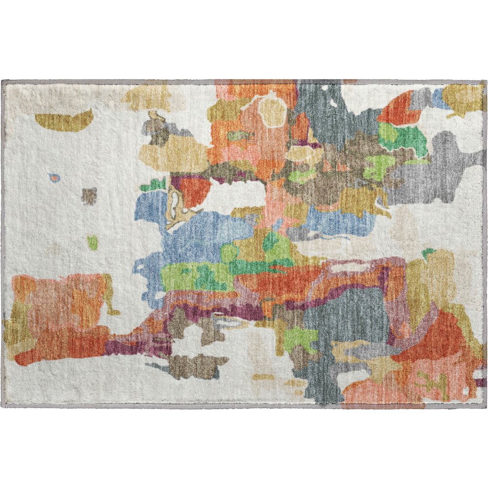 Premium Machine Washable Mayfield AMF1028 Ivory 1'8" x 2'6" Rug. Picture 1