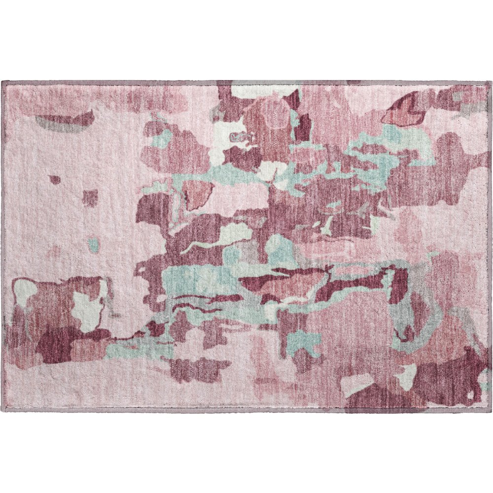 Premium Machine Washable Mayfield AMF1028 Pink 1'8" x 2'6" Rug. Picture 1