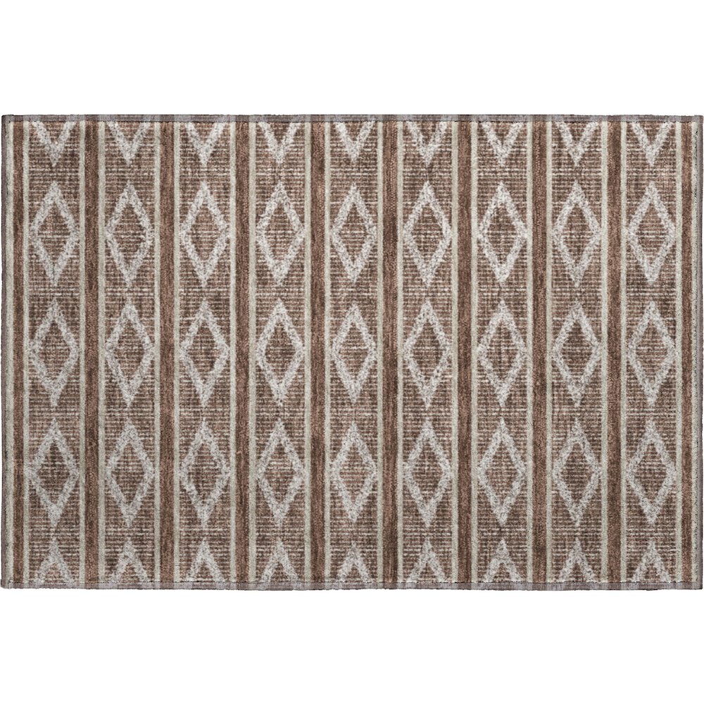 Premium Machine Washable Mayfield AMF1029 Brown 1'8" x 2'6" Rug. Picture 1