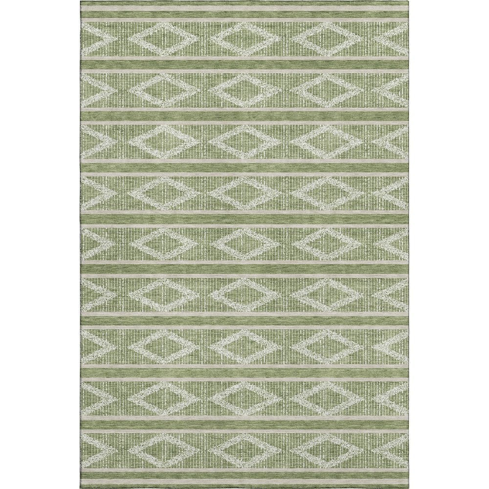 Premium Machine Washable Mayfield AMF1029 Green 2'6" x 3'10" Rug. Picture 1