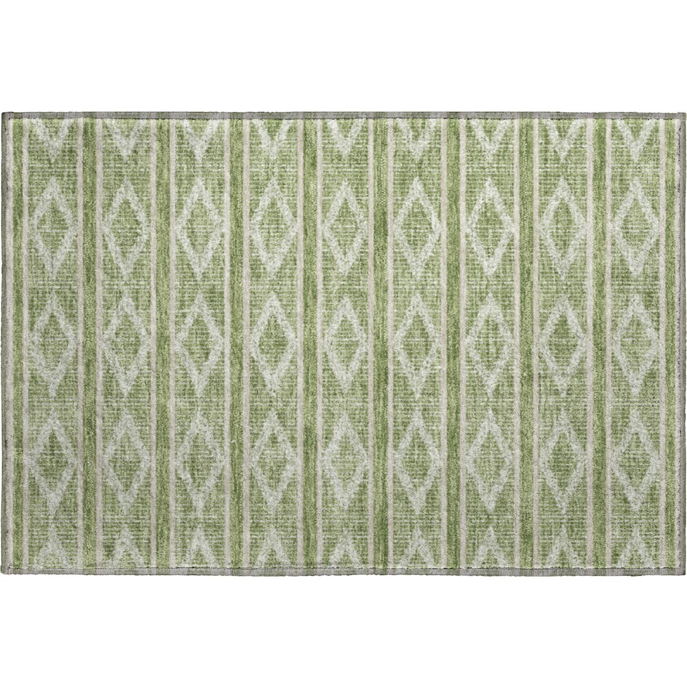 Premium Machine Washable Mayfield AMF1029 Green 1'8" x 2'6" Rug. Picture 1