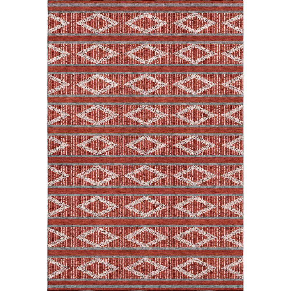 Premium Machine Washable Mayfield AMF1029 Red 2'6" x 3'10" Rug. Picture 1