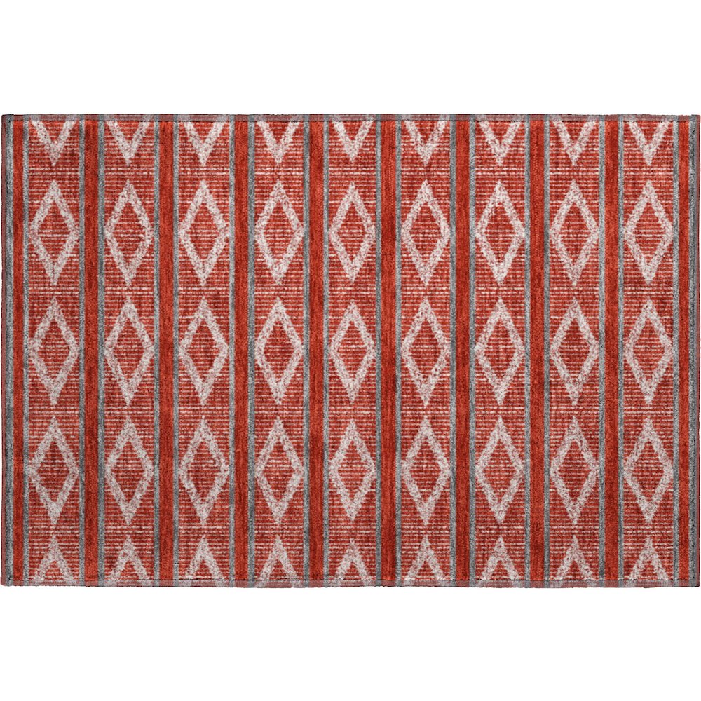 Premium Machine Washable Mayfield AMF1029 Red 1'8" x 2'6" Rug. Picture 1