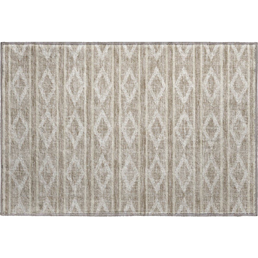 Premium Machine Washable Mayfield AMF1029 Taupe 1'8" x 2'6" Rug. Picture 1