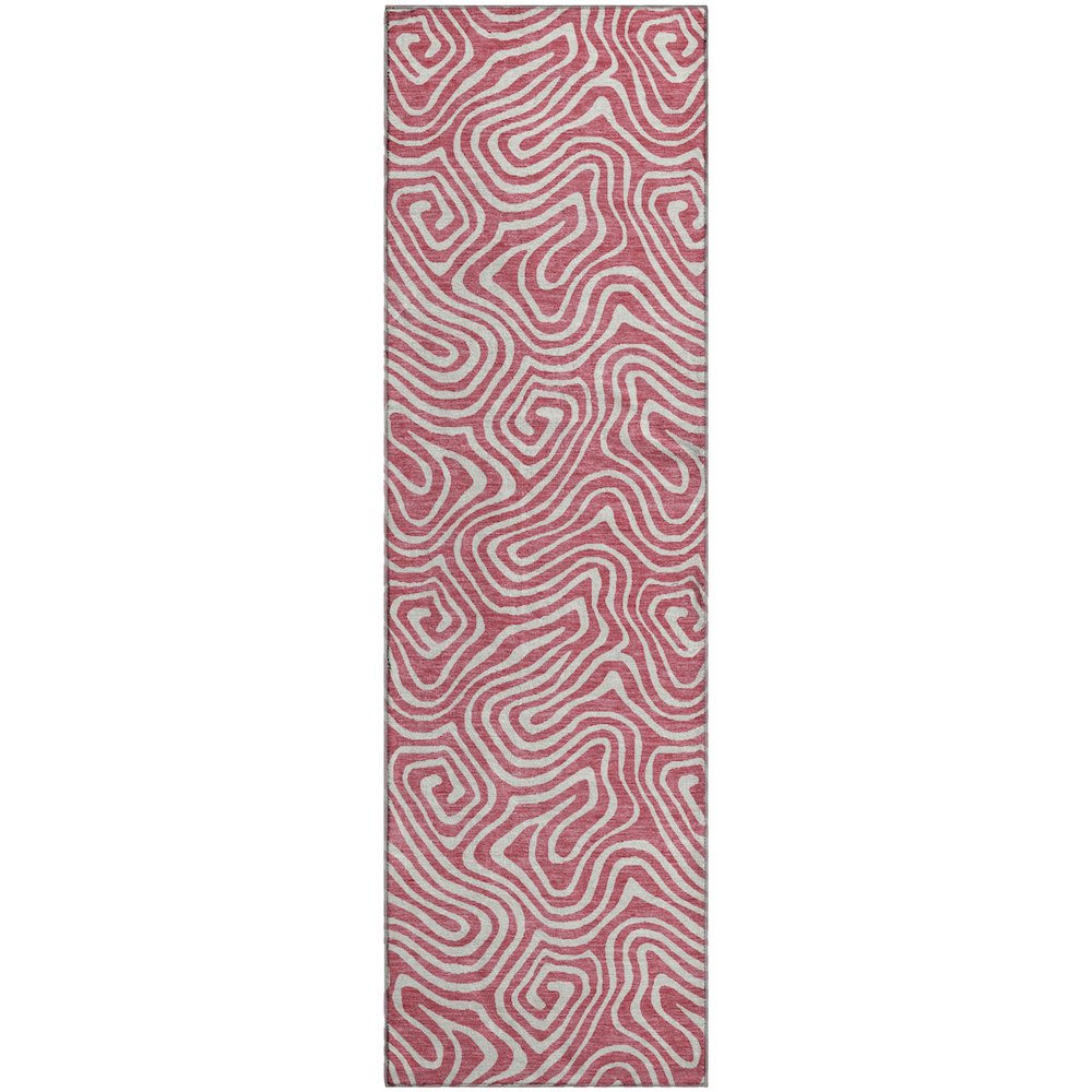 Premium Machine Washable Mayfield AMF1030 Blush 2'3" x 7'6" Runner Rug. Picture 1